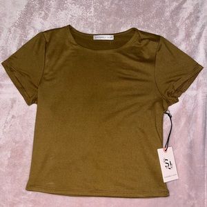 CARAMEL COLOR crop top